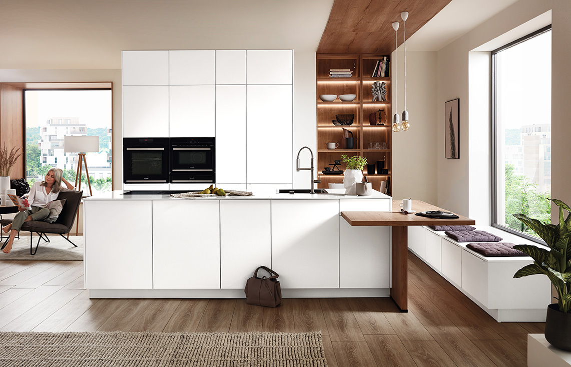 Modern German kitchen with contemporary cabinetry